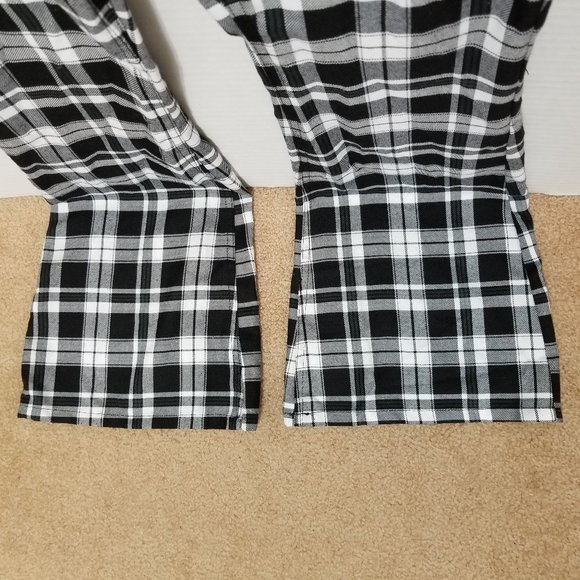 Almost Famous pants 0 plaid check gingham bell bottom flare boho hippie retro - Picture 6 of 16